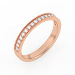 Charger l'image dans la visionneuse de la galerie, Demi-alliance 18 diamants ronds 0.25 carat or rose 14 carats Apollonia