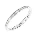 Charger l'image dans la visionneuse de la galerie, Demi-alliance 29 diamants ronds 0.12 carat or blanc 14 carats Carmina