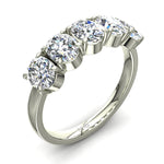 Load image into Gallery viewer, Demi-alliance 5 diamants ovales 1.50 carat or blanc Sarah