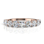 Load image into Gallery viewer, Demi-alliance 9 diamants naturels ronds 1.20 carat or rose Daniela