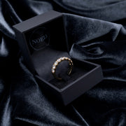 Demi-alliance 9 diamants ronds 1.80 carat or rose Gabriela