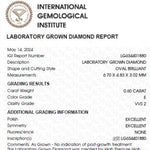 Load image into Gallery viewer, Diamant OVALE 0.60 carat E VVS2