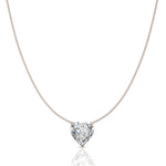 Load image into Gallery viewer, Pendentif diamant coeur 1.00 carat or rose Ely