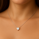 Load image into Gallery viewer, Pendentif diamant coeur 1.20 carat or blanc Ely