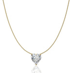 Load image into Gallery viewer, Pendentif diamant coeur 1.20 carat or jaune Ely