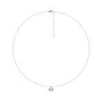 Load image into Gallery viewer, Pendentif diamant Émeraude 0.50 carat or blanc Fausta