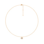 Load image into Gallery viewer, Pendentif diamant Émeraude 0.50 carat or rose Fausta