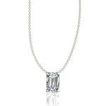 Load image into Gallery viewer, Pendentif diamant Émeraude 2.00 carat or blanc Ely