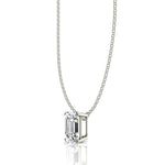 Load image into Gallery viewer, Pendentif diamant Émeraude 2.00 carat or blanc Ely