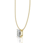 Load image into Gallery viewer, Pendentif diamant Émeraude 2.00 carat or jaune Ely