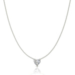Load image into Gallery viewer, Pendentif diamant naturel coeur 1.00 carat or blanc Ella