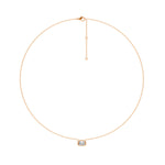 Charger l'image dans la visionneuse de la galerie, Pendentif diamant naturel Émeraude 0.50 carat or rose Cornelia