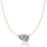Load image into Gallery viewer, Pendentif diamant naturel poire 3.00 carats or jaune Graziella