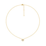 Charger l'image dans la visionneuse de la galerie, Pendentif diamant naturel rond 0.50 carat or jaune Rosalia