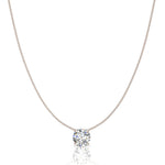 Load image into Gallery viewer, Pendentif diamant naturel rond 0.50 carat or rose Ella
