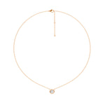 Charger l'image dans la visionneuse de la galerie, Pendentif diamant naturel rond 0.50 carat or rose Rosalia