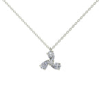 Charger l'image dans la visionneuse de la galerie, Pendentif diamant naturel rond et diamants naturels poires 0.34 carat or blanc Mellissa