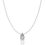 Pendentif diamant poire 0.25 carat or blanc Ely