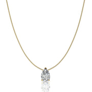 Pendentif diamant poire 0.25 carat or jaune Ely
