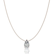 Pendentif diamant poire 0.25 carat or rose Ely