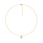 Load image into Gallery viewer, Pendentif diamant poire 0.50 carat or jaune Annabella