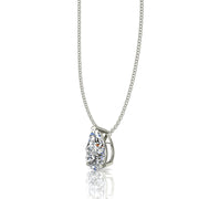 Pendentif diamant poire 1.50 carat or blanc Ely