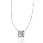 Pendentif diamant princesse 0.60 carat or blanc Ely