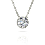 Load image into Gallery viewer, Pendentif diamant rond 2.50 carats or blanc Barbara