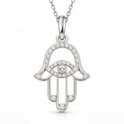 Pendentif diamants synthétiques ronds 0.22 carat or blanc 14 carats Sarah