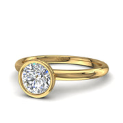 Bague Barbara diamant naturel rond 0.60 carat or jaune