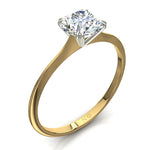 Load image into Gallery viewer, Solitaire diamant naturel rond Vanessa 0.60 carat or jaune