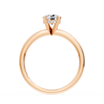 Charger l'image dans la visionneuse de la galerie, Bague Lia diamant naturel rond 0.74 carat or rose 14 carats