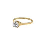 Bague diamant naturel rond 0.50 carat or jaune Carina