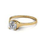 Load image into Gallery viewer, Bague diamant rond 0.80 carat or jaune Carina