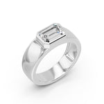 Load image into Gallery viewer, Solitaire diamant Émeraude 2.50 carats or blanc Bellagio