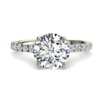 Load image into Gallery viewer, Bague solitaire 2.20 carats or blanc diamant naturel rond Giulia