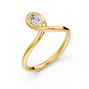 Solitaire diamant ovale Isadora 0.30 carat or jaune