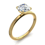 Charger l'image dans la visionneuse de la galerie, Bague Ely diamant rond 1.50 carat or jaune