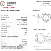 Diamant Rond 2.00 carat, diamant de laboratoire  E VS1