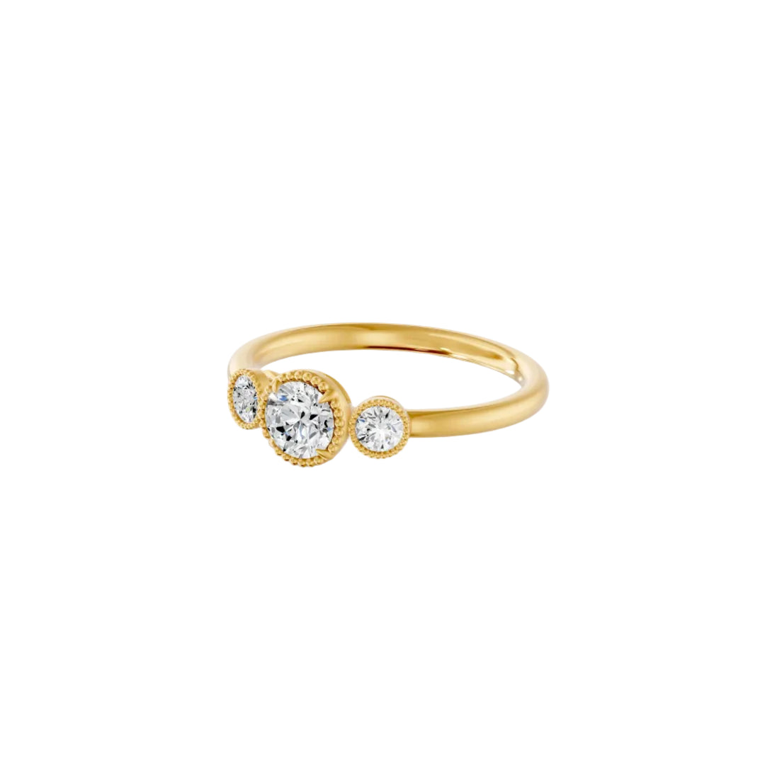Bague diamant 0,50 Carat épaulé vintage Melina 