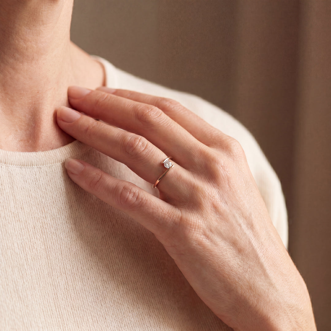 Solitaire diamant synthétique 0.80 Carat Francesca