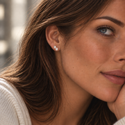 Boucles d'oreilles diamants synthétiques Émeraudes 0.75 carat Calista