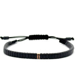 Charger l'image dans la visionneuse de la galerie, Bracelet Homme Céramique Noire, Or Rose 18K et Diamants noirs Riccardo