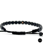 Charger l'image dans la visionneuse de la galerie, Bracelet Homme Céramique Noire, Or Rose 18K et Diamant naturel Reno