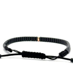 Charger l'image dans la visionneuse de la galerie, Bracelet Homme Céramique Noire, Or Rose 18K et Diamants noirs Riccardo