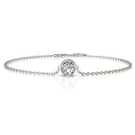 Charger l&#39;image dans la visionneuse de la galerie, Bracelet Solitaire 1,00 Ct -Or Gris 18K
