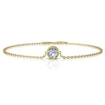 Charger l&#39;image dans la visionneuse de la galerie, Bracelet Solitaire diamant  0.80 Ct -Or Jaune 18K
