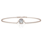 Charger l&#39;image dans la visionneuse de la galerie, Bracelet Solitaire diamant 1.00 Carat -Or Rose 18K
