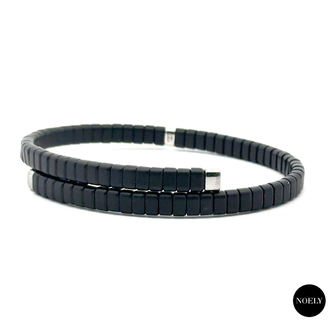 Bracelet ceramique, or blanc et diamants naturels Gino