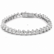 Bracelet rivière POIRES 0.20 Ct or blanc Irena